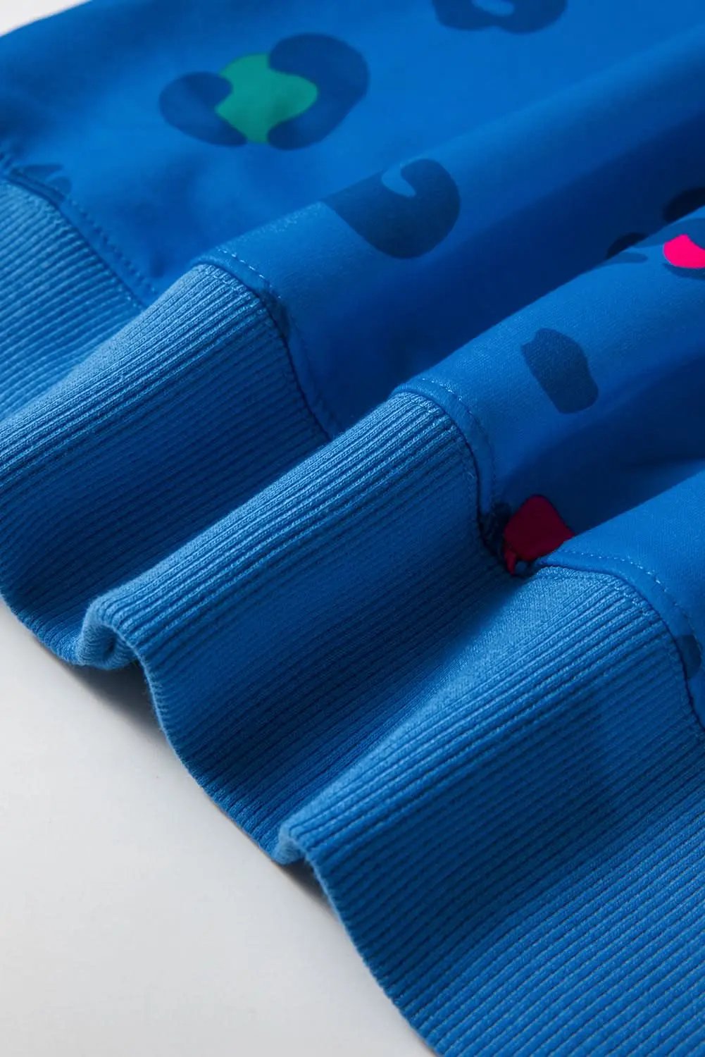 Sky blue leopard print pullover - Love Salve